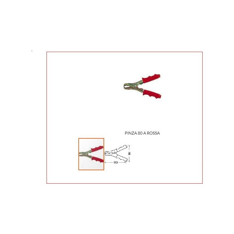 Pinza A Coccodrillo 80a Rossa