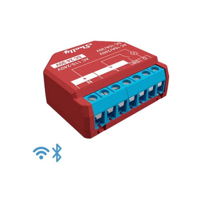 Shelly Plus 1PM - Smart Relay 16A  AC/DC WiFi/BT + PM