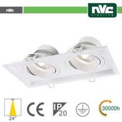 Incasso Multi lampada - 18w (2x9w) 3000k 1440lm 24°