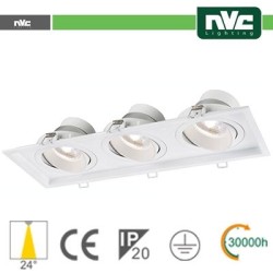 Incasso Multi lampada - 27w (3x9w) 3000k 2160lm 24°